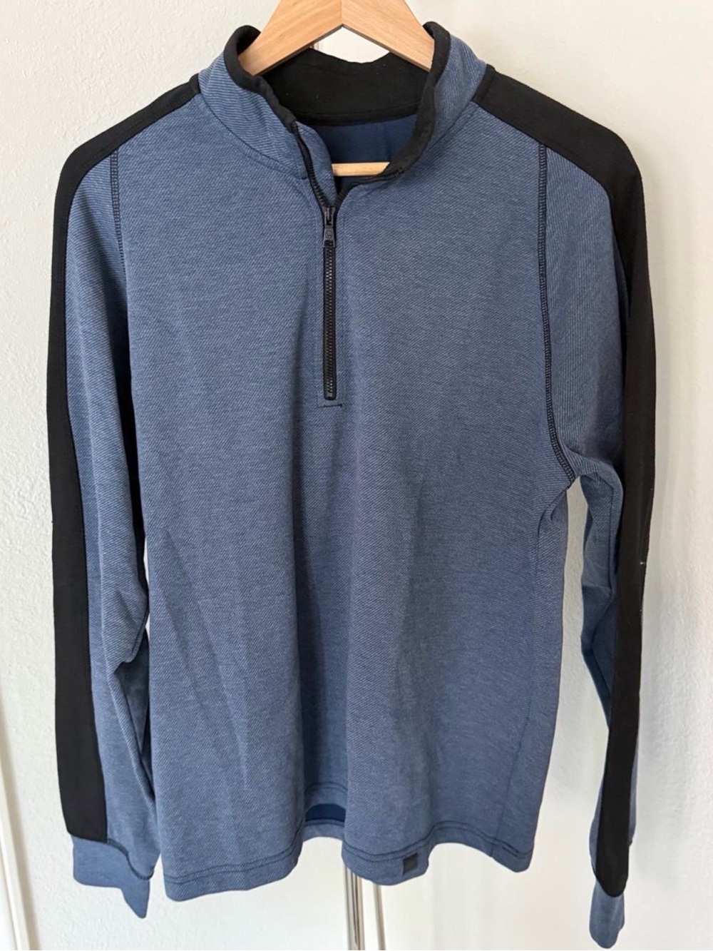 Hawke & Co Men's Half-Zip Sweater in Blue and Black